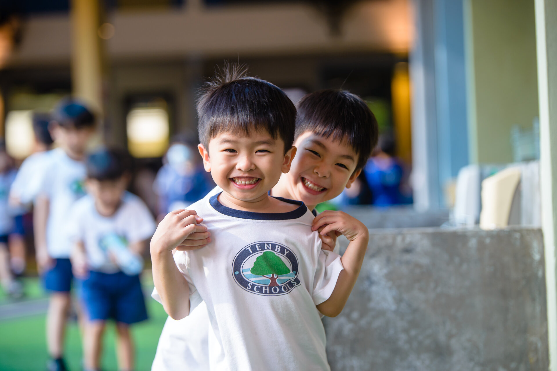 Tenby Schools students smiling